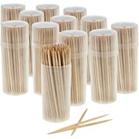 com-four® Palillos de Madera 1200x - Palillos de Dientes para Uso Diario - Palillos de Dientes en Caja dispensadora…